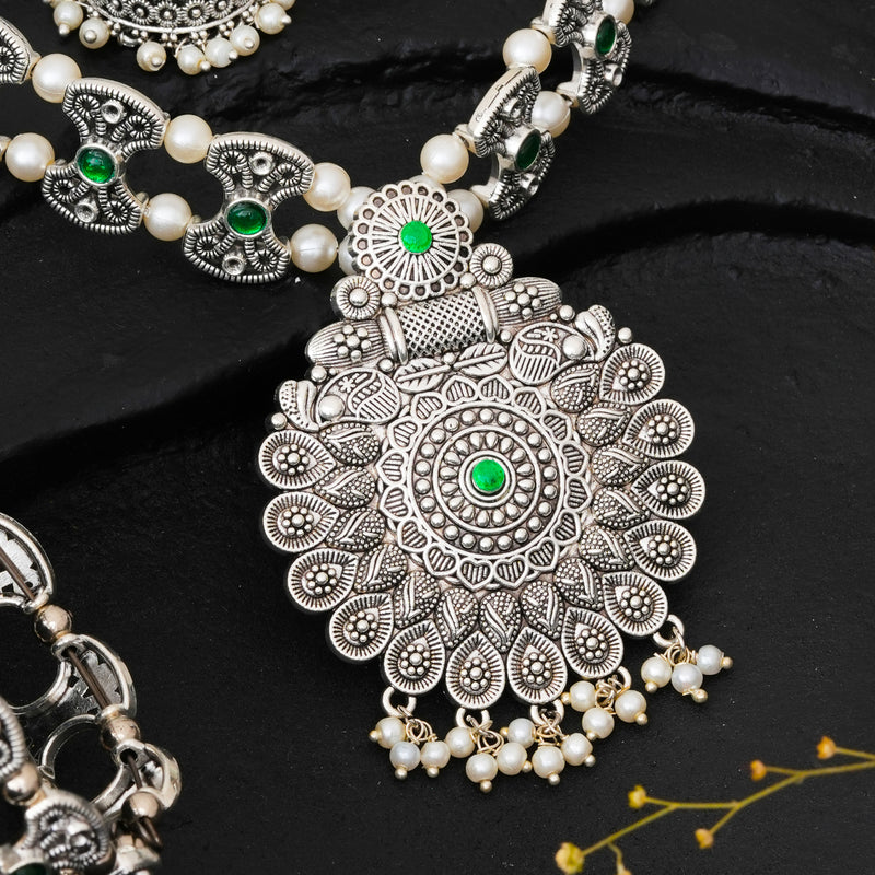Brass Silver Jewel Set