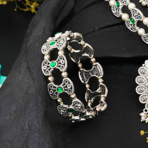 Brass Silver Jewel Set