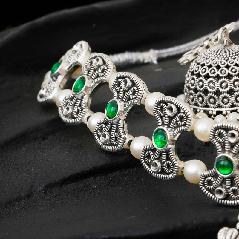 Brass Silver Jewel Set