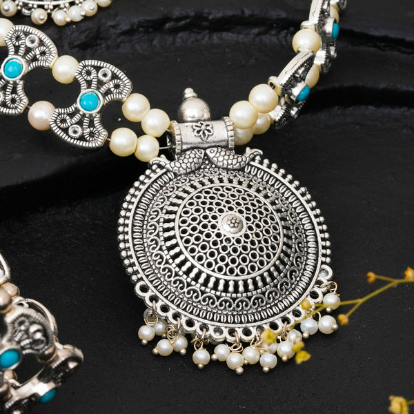 Brass Silver Jewel Set