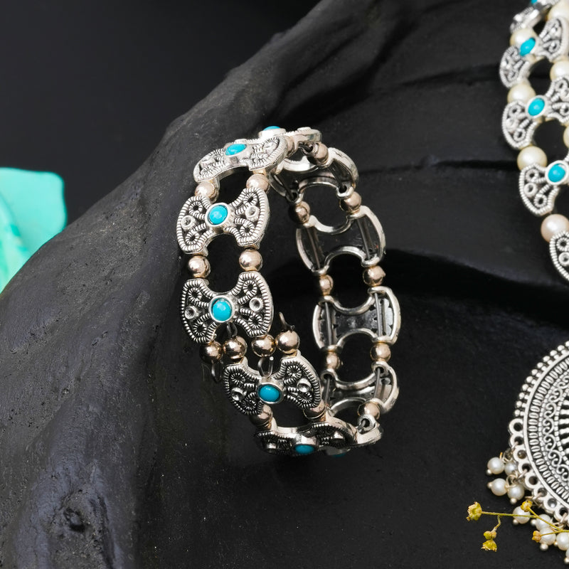 Brass Silver Jewel Set