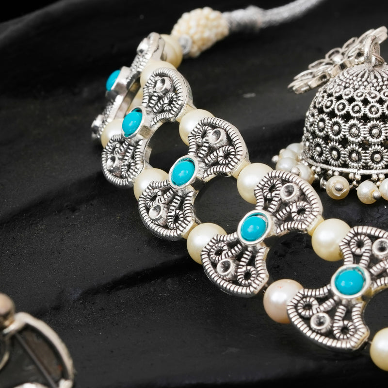 Brass Silver Jewel Set