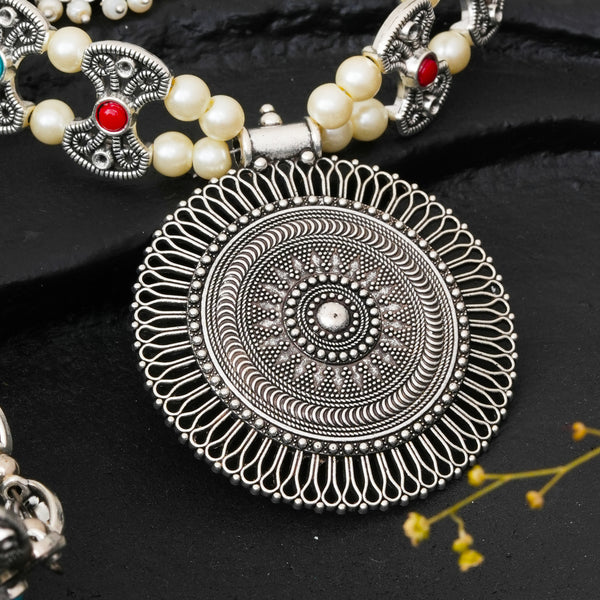 Brass Silver Jewel Set