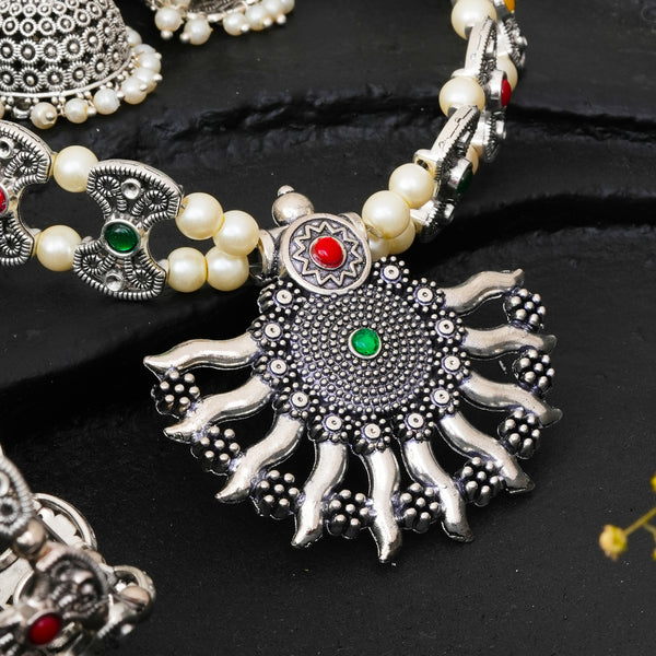 Brass Silver Jewel Set