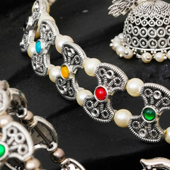 Brass Silver Jewel Set