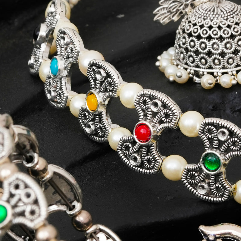 Brass Silver Jewel Set