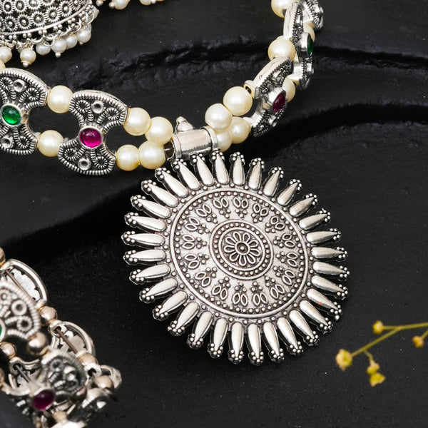 Brass Silver Jewel Set