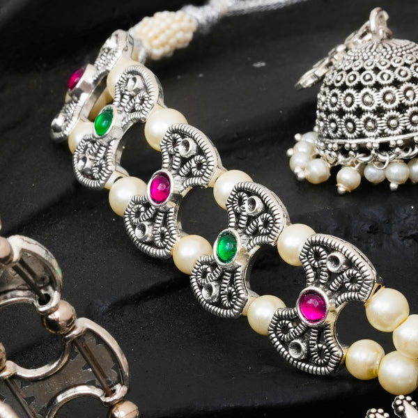 Brass Silver Jewel Set
