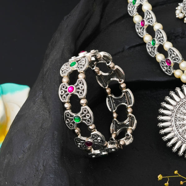 Brass Silver Jewel Set