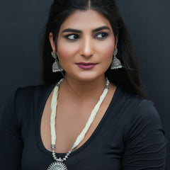 Brass Silver Jewel Set