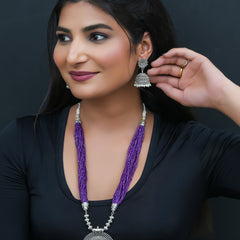 Brass Silver Jewel Set