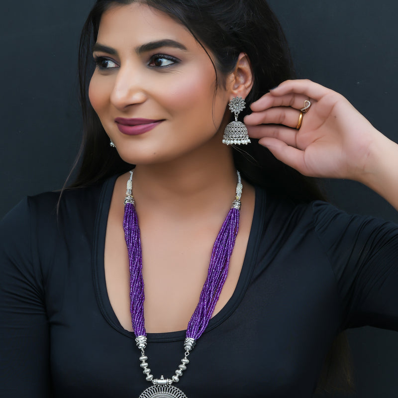 Brass Silver Jewel Set