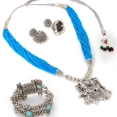 Brass Silver Jewel Set