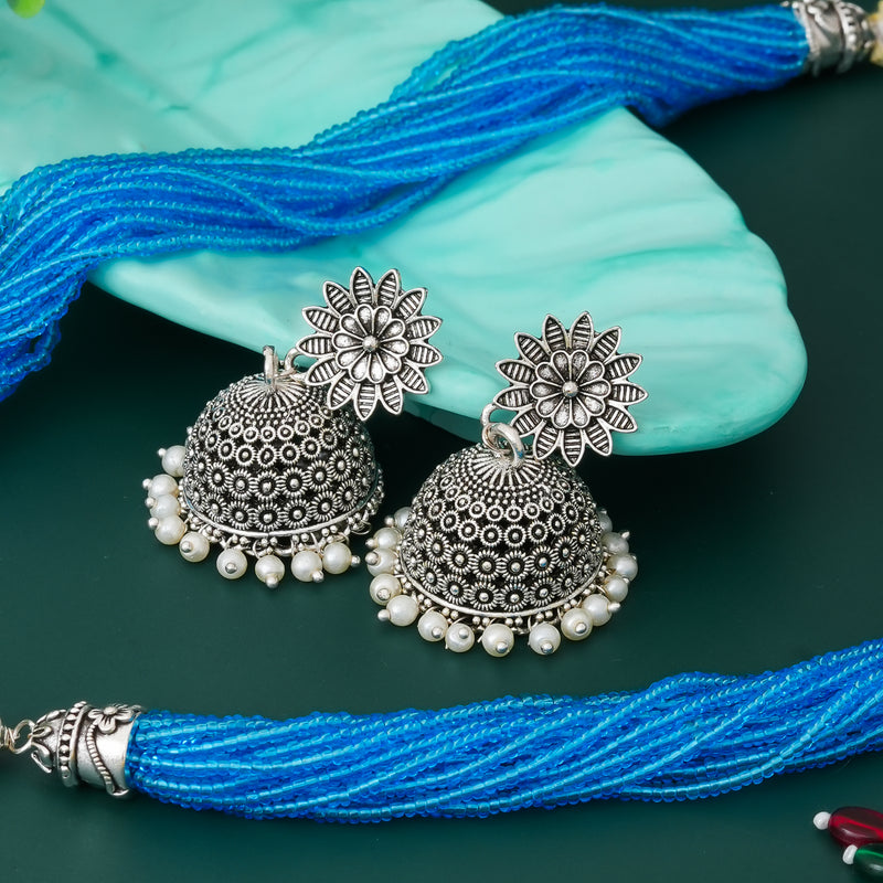 Brass Silver Jewel Set