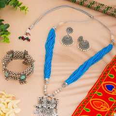 Brass Silver Jewel Set