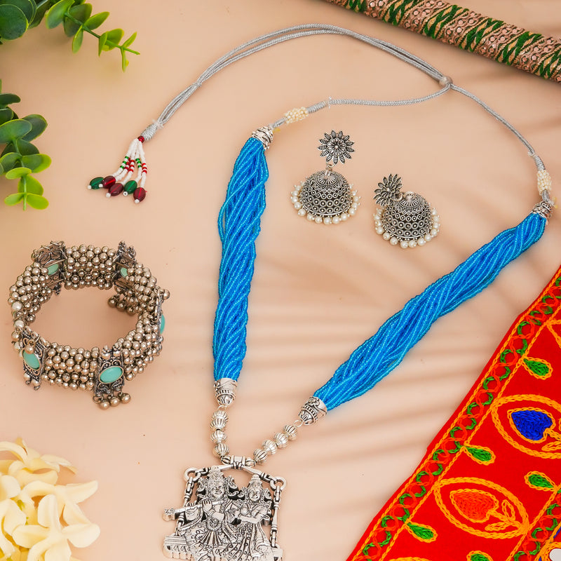 Brass Silver Jewel Set