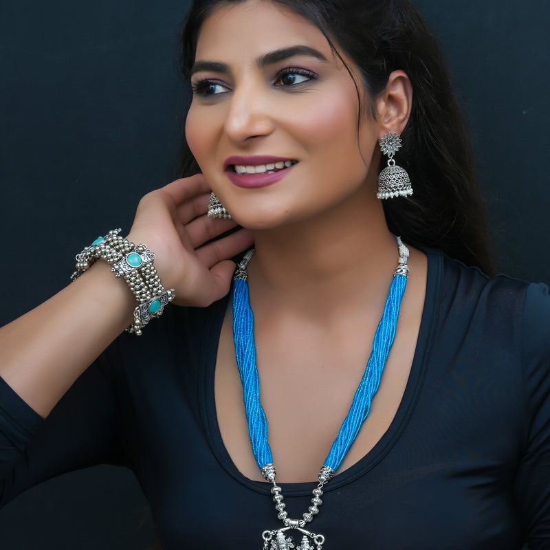 Brass Silver Jewel Set