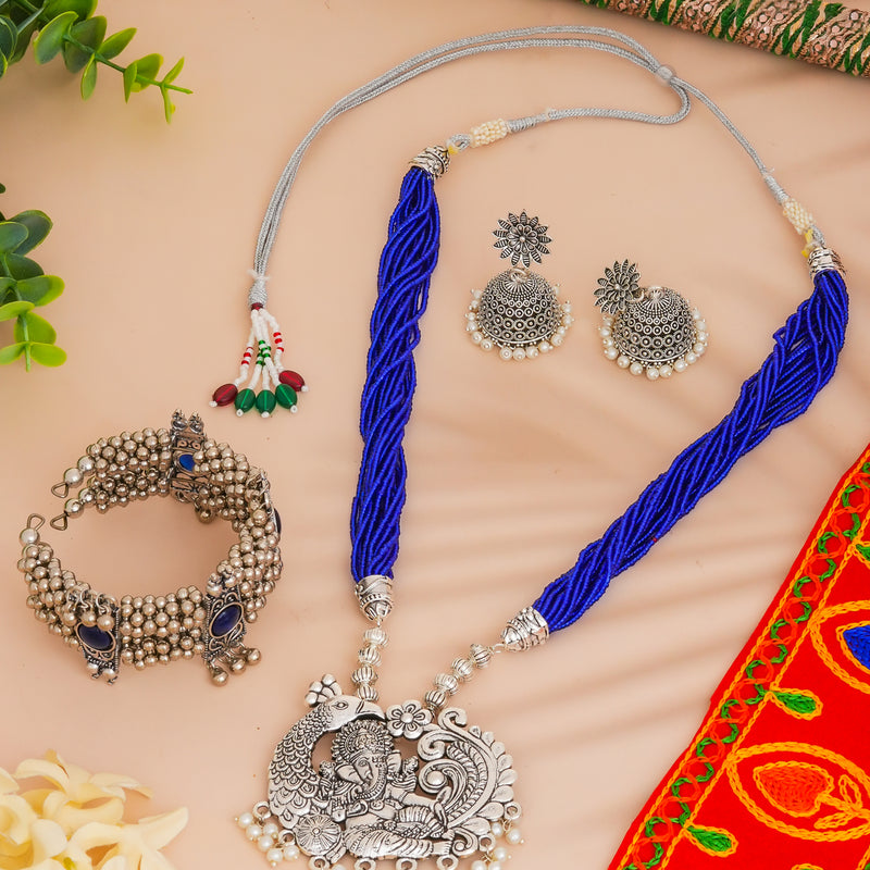 Brass Silver Jewel Set