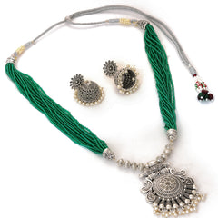 Brass Silver Jewel Set