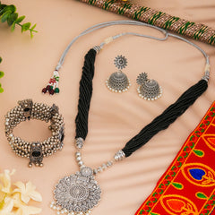 Brass Silver Jewel Set