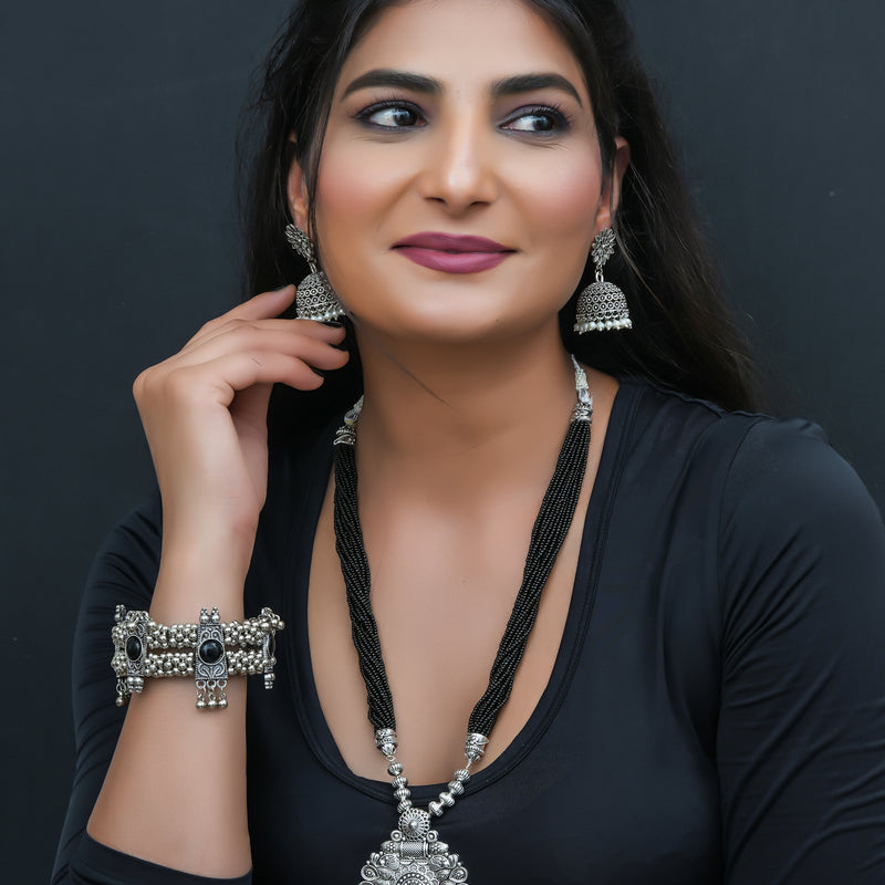 Brass Silver Jewel Set