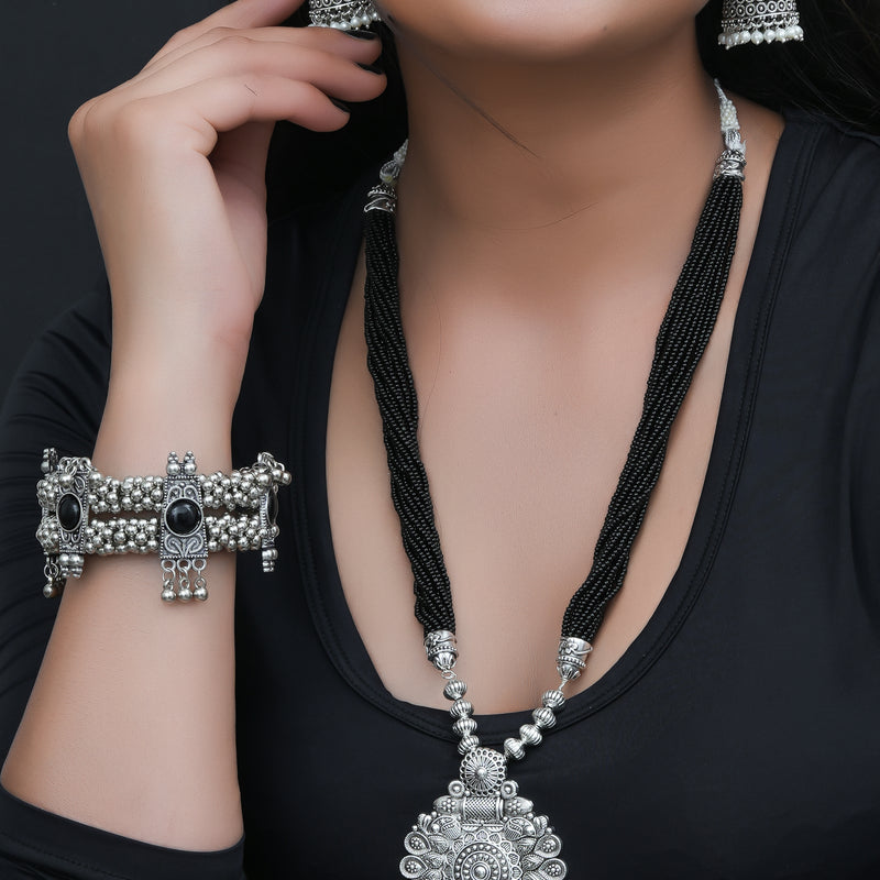 Brass Silver Jewel Set