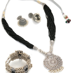 Brass Silver Jewel Set