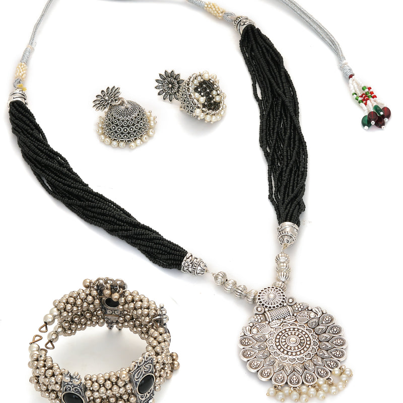Brass Silver Jewel Set