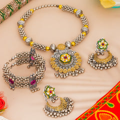 Brass Silver Jewel Set