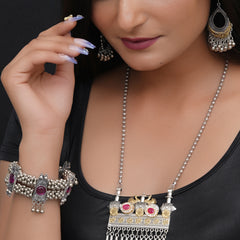 Brass Silver Jewel Set