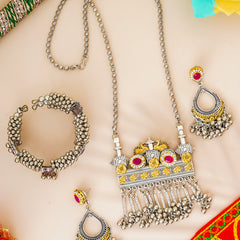 Brass Silver Jewel Set