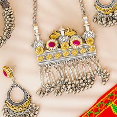 Brass Silver Jewel Set