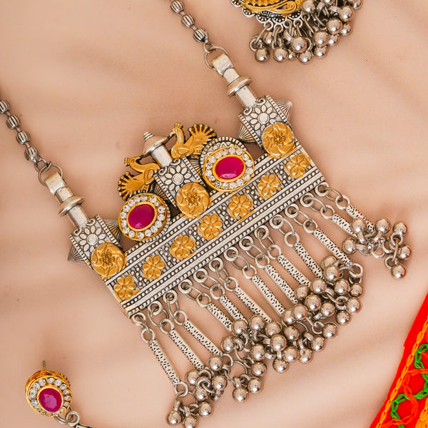 Brass Silver Jewel Set