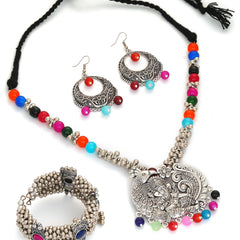 Brass Silver Jewel Set