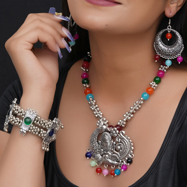 Brass Silver Jewel Set