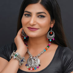 Brass Silver Jewel Set