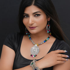 Brass Silver Jewel Set