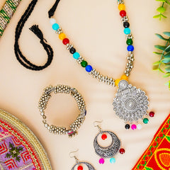 Brass Silver Jewel Set
