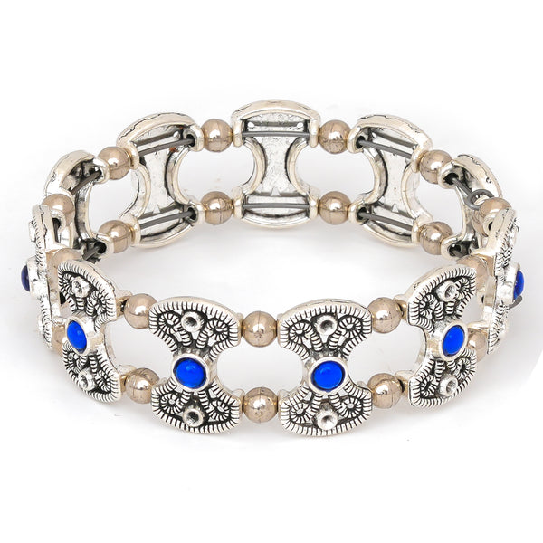 Silver Floral Kada
