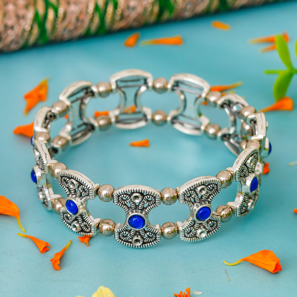 Silver Floral Kada