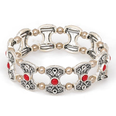 Silver Floral Kada