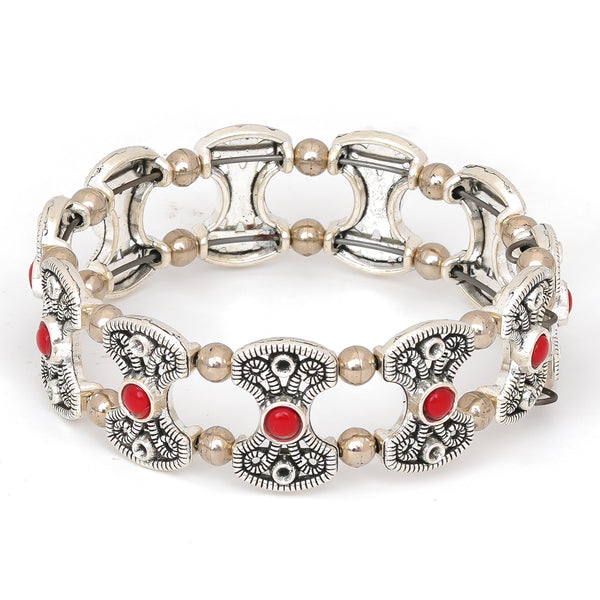Silver Floral Kada
