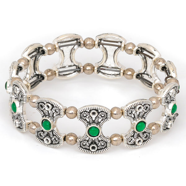 Silver Floral Kada