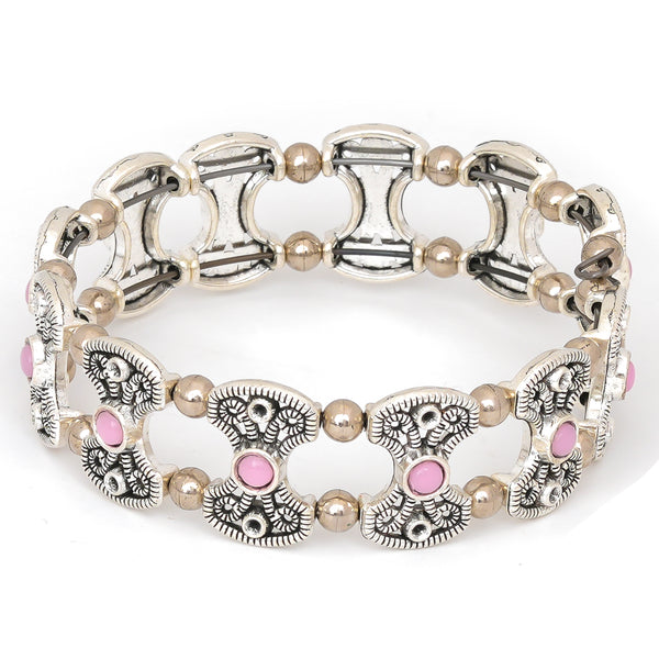 Silver Floral Kada