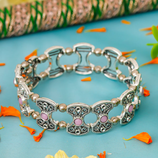 Silver Floral Kada