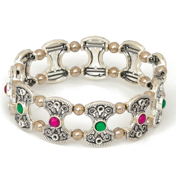 Silver Floral Kada