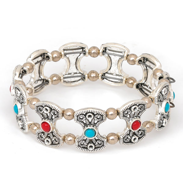 Silver Floral Kada