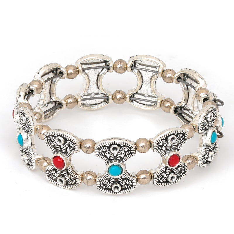 Silver Floral Kada