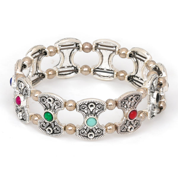 Silver Floral Kada