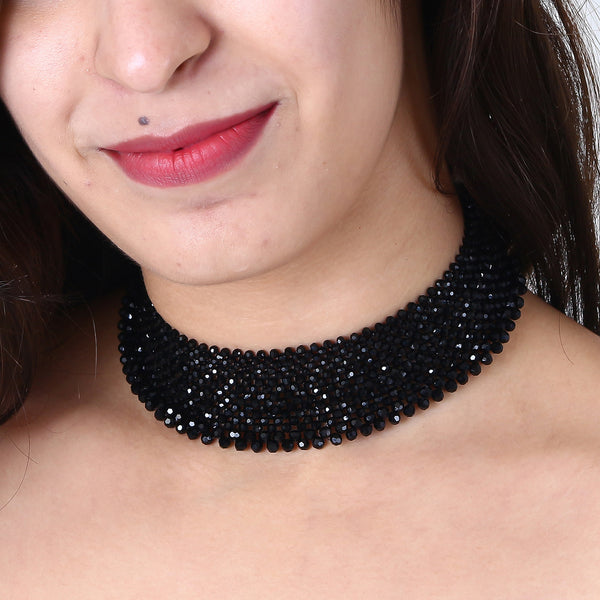 Ethnic Glass Beads Choker Necklace Jewellery